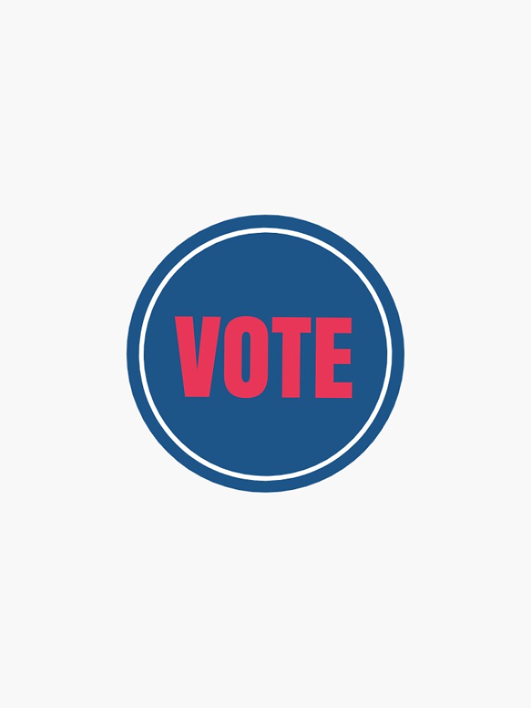 "VOTE Sticker" Sticker for Sale by HollyArtStyle Redbubble
