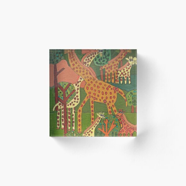 Giraffes Zion Levy Stewart Art Acrylic Block