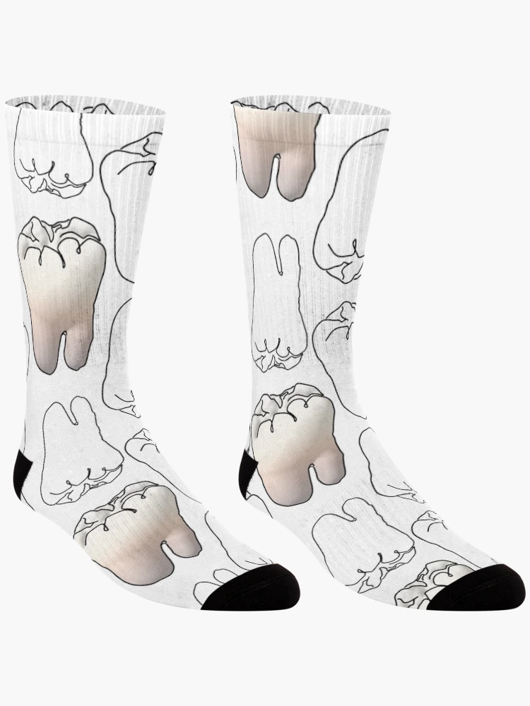 Thumbnail 3 of 5, Socks, Tooth Pattern designed and sold by Mid3ummer.