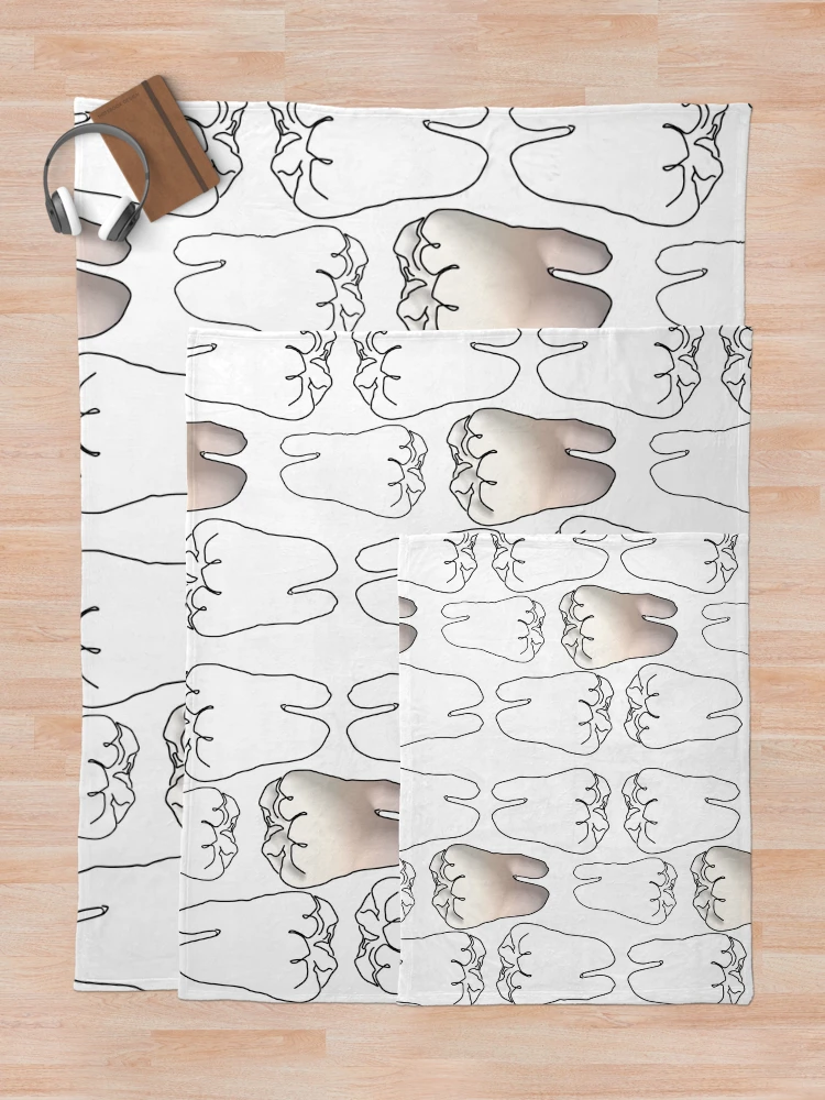 Thumbnail 5 of 6, Throw Blanket, Tooth Pattern designed and sold by Mid3ummer.