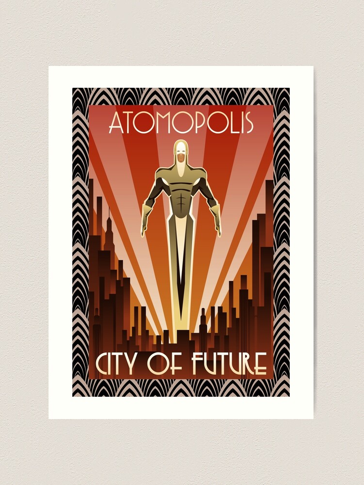 Art Deco Atomopolis City Of The Future Art Print for Sale by 108dragons
