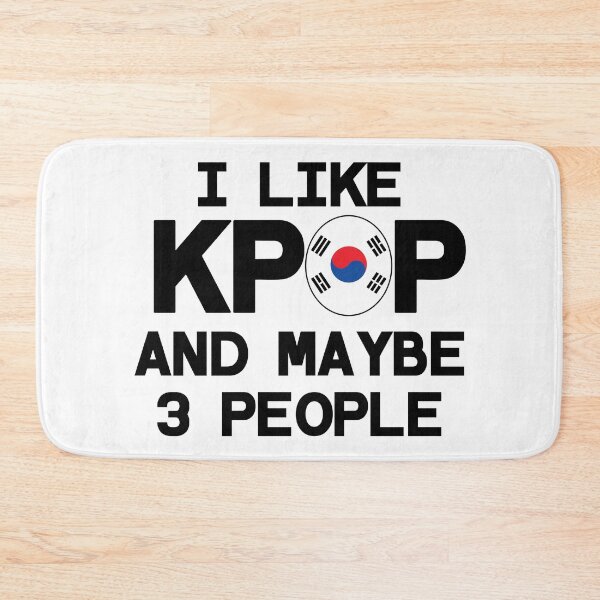 Item preview, I LIKE KPOP AND MAYBE 3 PEOPLE Funny Quote Meme designed and sold by SugarSaint.