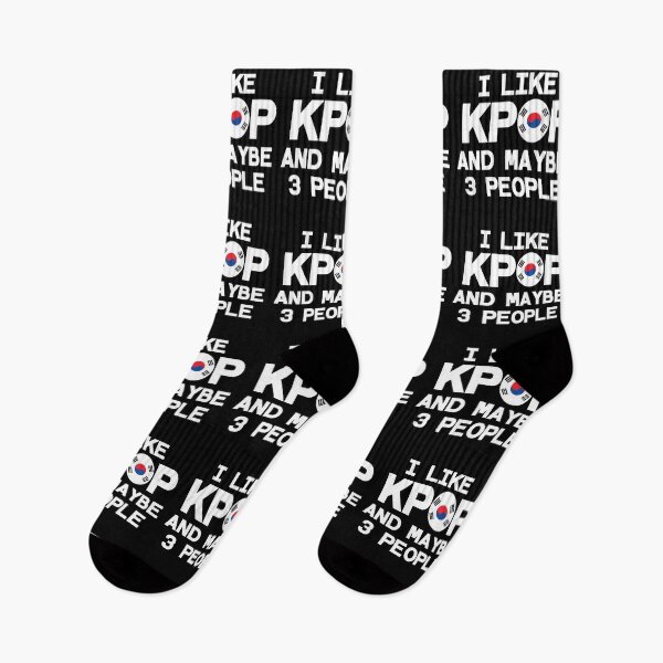 Item preview, I LIKE KPOP AND MAYBE 3 PEOPLE Funny Quote Meme designed and sold by SugarSaint.