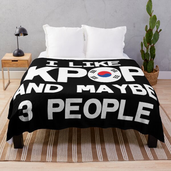 Item preview, I LIKE KPOP AND MAYBE 3 PEOPLE Funny Quote Meme designed and sold by SugarSaint.