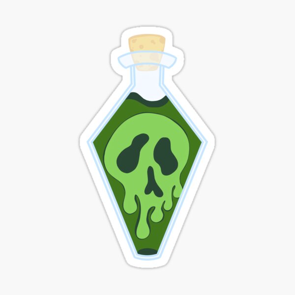 Premium Vector  Vial of poison venom sticker bottle of dangerous