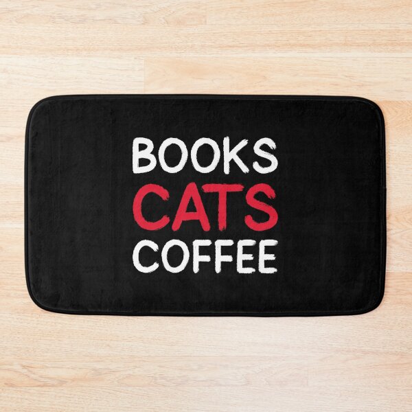 Item preview, Books, Cats, and Coffee Slogan designed and sold by coffeecrewtees.