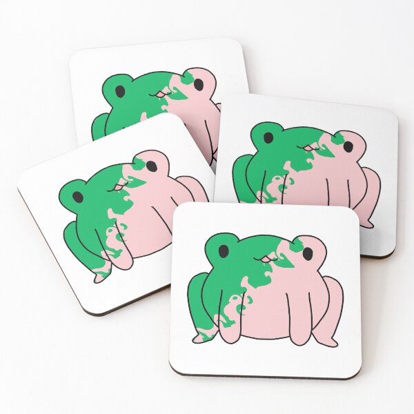Item preview, Salmon pink and apple green frog designed and sold by fireyramekin1.