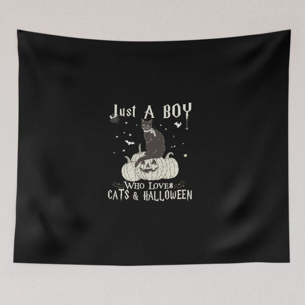 Item preview, Just a Boy Who Loves Cats Halloween designed and sold by cadmanBoythorpe.