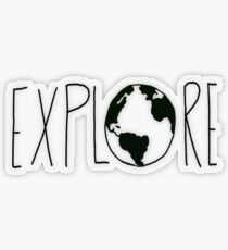 Explore the Globe Transparent Sticker
