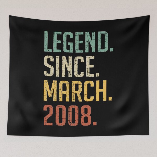 Item preview, Legend Since March 2008 13rd Birthday Gift 13 Years Old Vintage March 2008 designed and sold by Takatv.