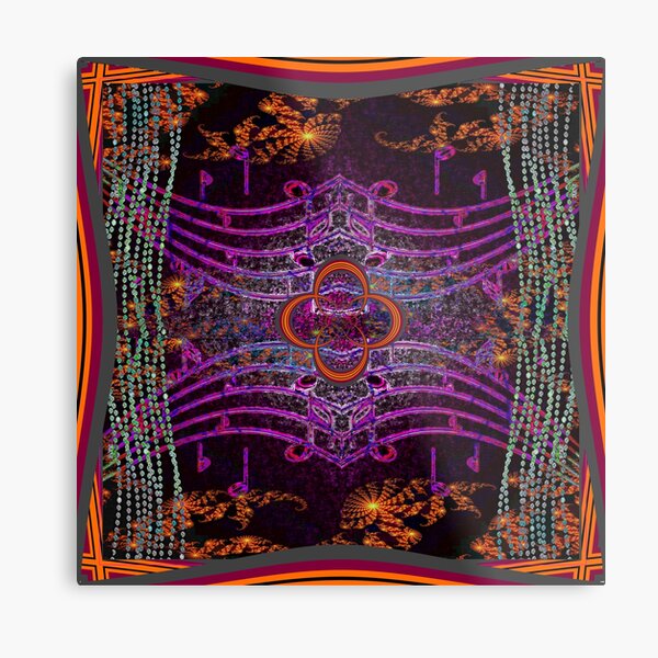 Art Meets Music Metal Print