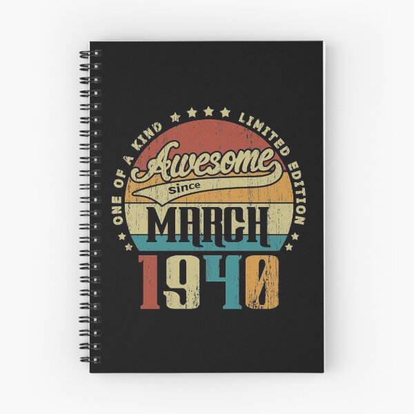 Item preview, Vintage March 1940 One Of A Kind Awesome Since March 1940 81st Birthday Gift 81 Years Old designed and sold by Takatv.