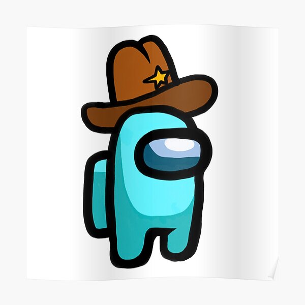 Among Us Hat Posters Redbubble