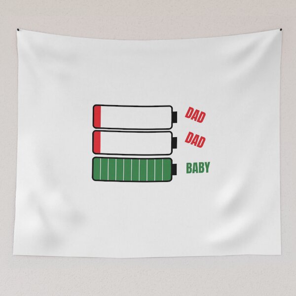 Item preview, Newborn - Funny Exhausted Dads and Baby Design designed and sold by sherwinc.