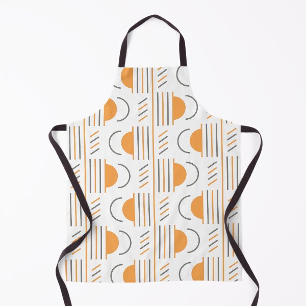 Item preview, Lines & Semicircles Geometric Pattern – Gray & Orange designed and sold by RoguePatterns.