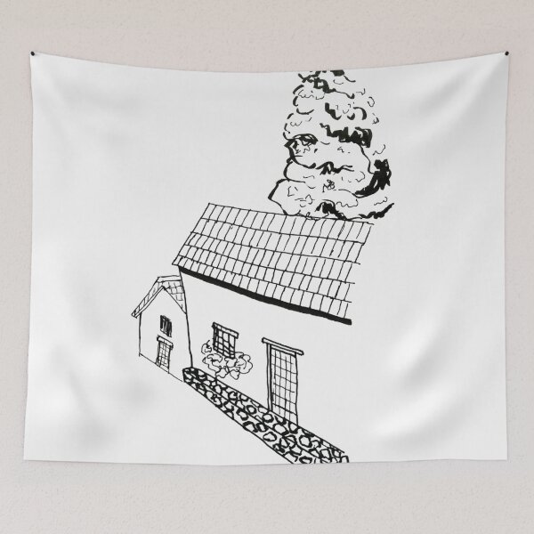 Item preview, Black and White House Building designed and sold by Mirushy.