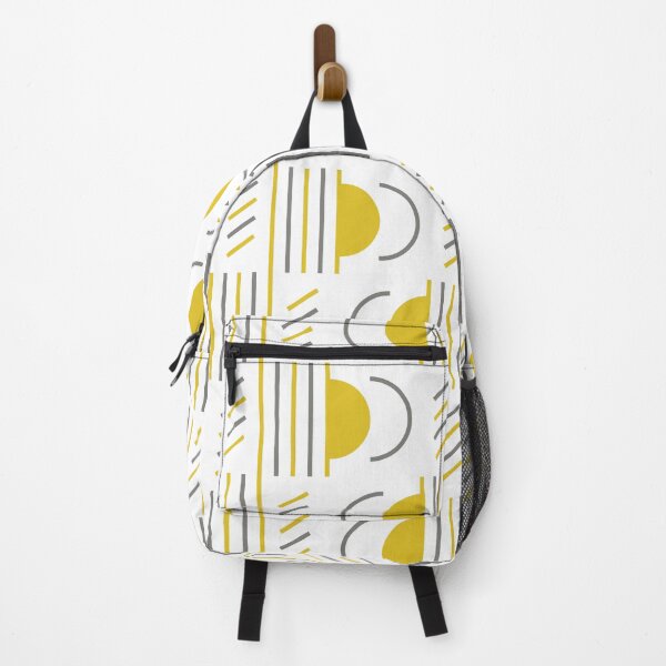 Item preview, Lines & Semicircles Geometric Pattern – Gray & Mustard Yellow designed and sold by RoguePatterns.
