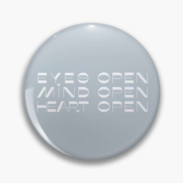 Item preview, Eyes Open, Mind Open, Heart Open - pastel blue designed and sold by Aryeh Studio.