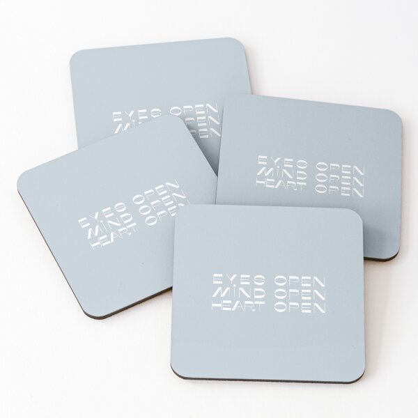 Item preview, Eyes Open, Mind Open, Heart Open - pastel blue designed and sold by Aryeh Studio.