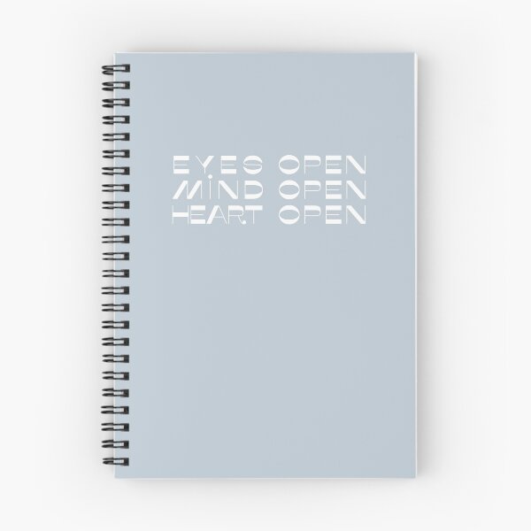 Item preview, Eyes Open, Mind Open, Heart Open - pastel blue designed and sold by Aryeh Studio.