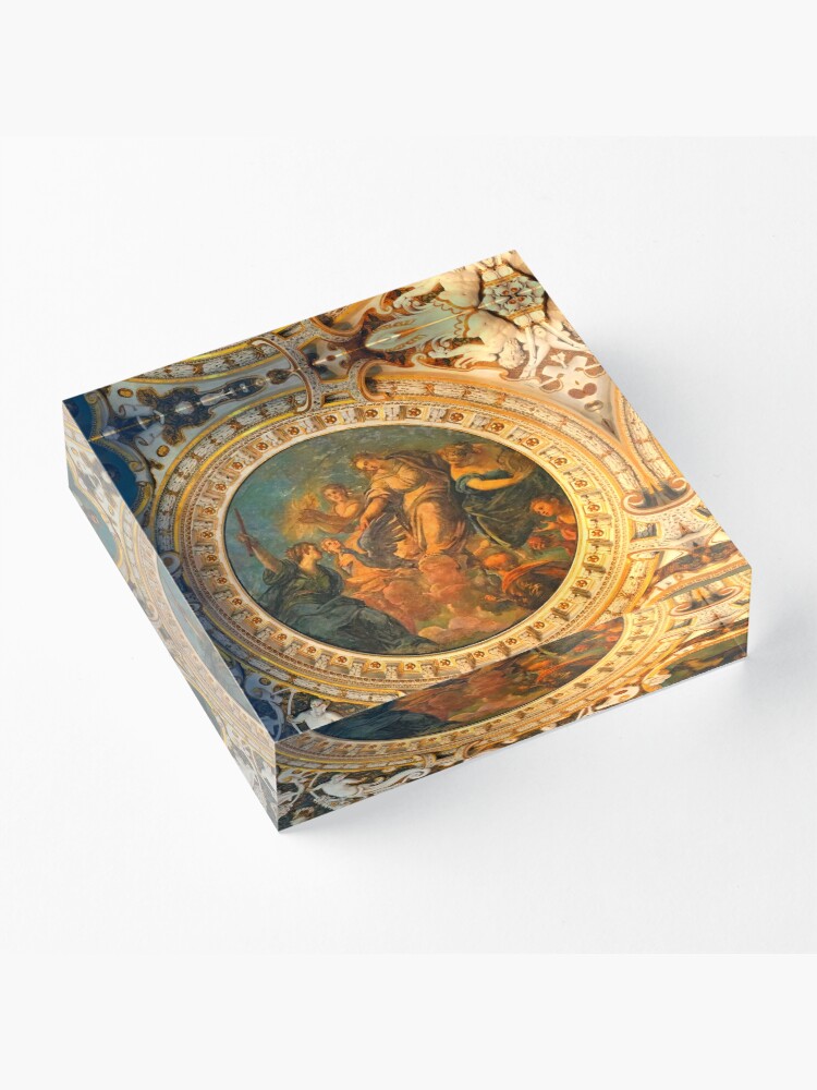 Alternate view of Vatican Ceiling Mural-Goddesses & Children Acrylic Block