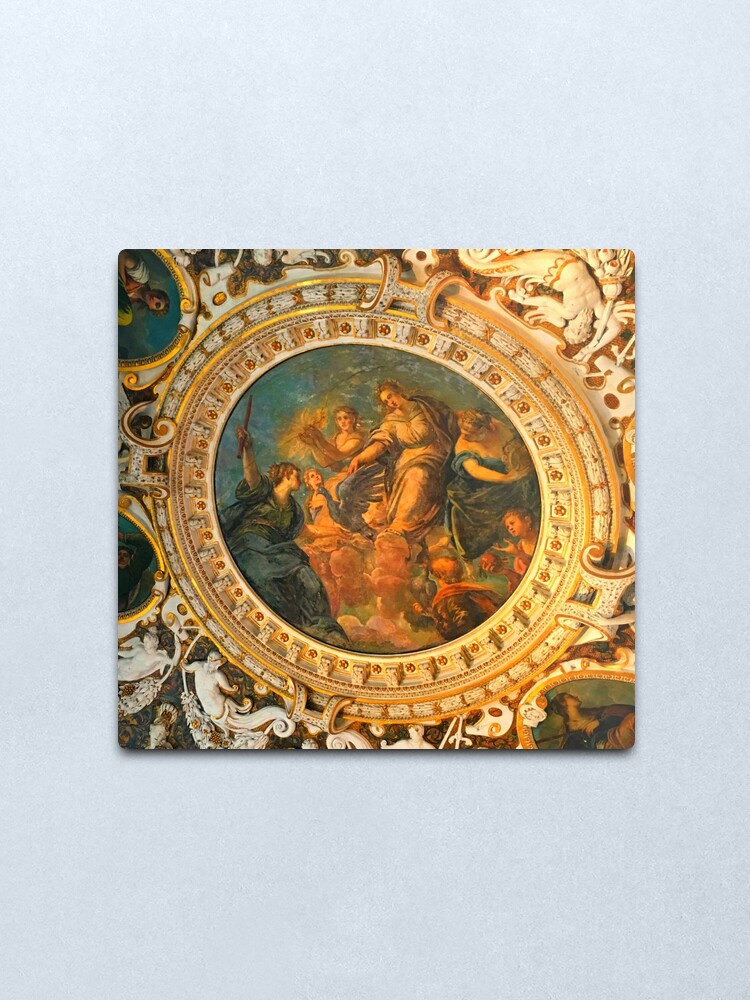 Alternate view of Vatican Ceiling Mural-Goddesses & Children Metal Print