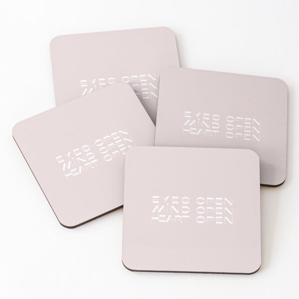Item preview, Eyes Open, Mind Open, Heart Open - pastel pink designed and sold by Aryeh Studio.