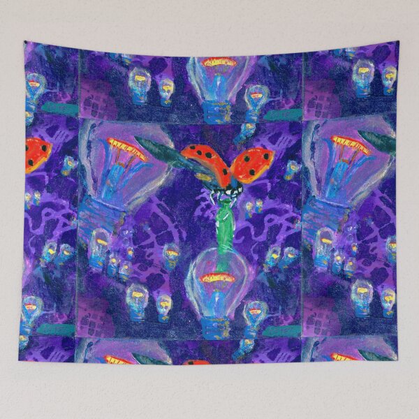 Item preview, Surrealist Ladybug and hot air balloons in Light bulb shapes designed and sold by Eejee-SK.