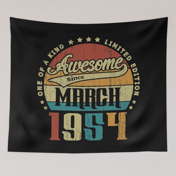 Item preview, Vintage March 1954 One Of A Kind Awesome Since March 1954 67th Birthday Gift 67 Years Old designed and sold by Takatv.