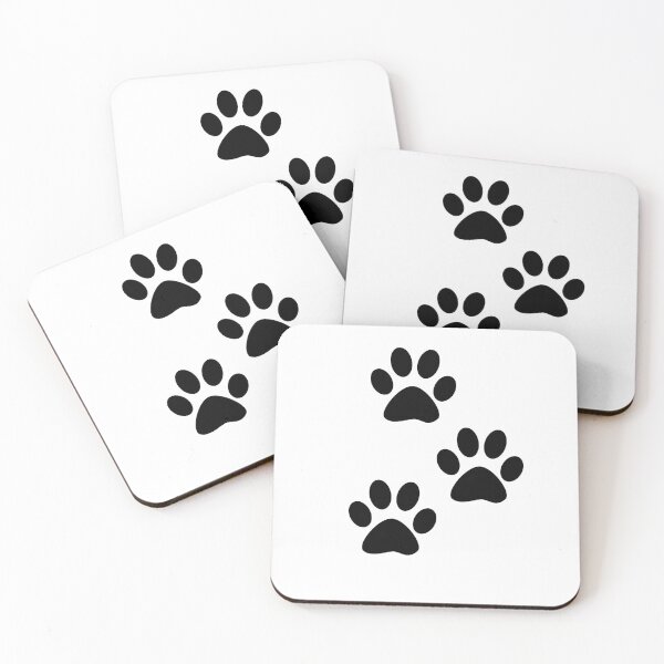 Item preview, Paw Print Trail (Black) designed and sold by Valentine Isla.