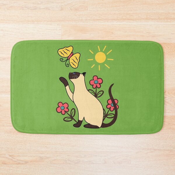 Item preview, Siamese Cat Playing with Butterfly designed and sold by lulululupaint.