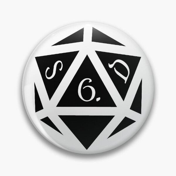 Item preview, Somebody Dice Emblem Simple Black and White designed and sold by SomebodyDice.