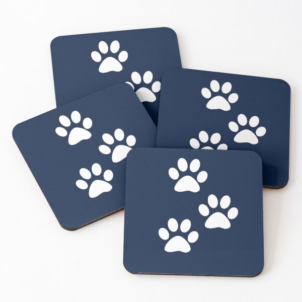 Item preview, Paw Print trail (White) designed and sold by Valentine Isla.
