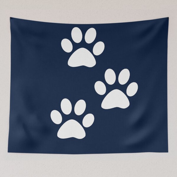 Item preview, Paw Print trail (White) designed and sold by Valentine Isla.