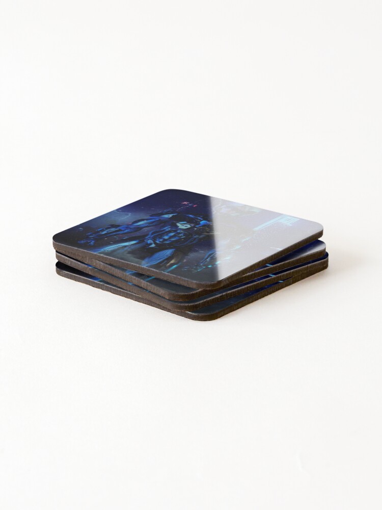 Thumbnail 4 of 5, Coasters (Set of 4), Metal Gear Rising Raiden Cyberpunk designed and sold by KrustyDump.