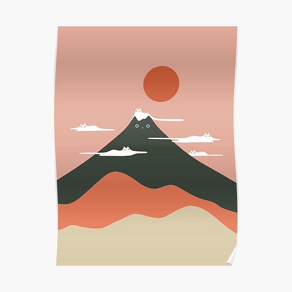 Cat Landscape 72A Poster