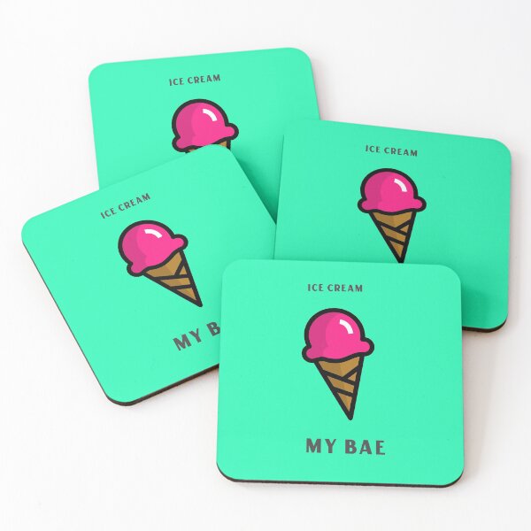 Item preview, Pink Ice Cream on a Cone, "MY BAE" designed and sold by tepalistings.