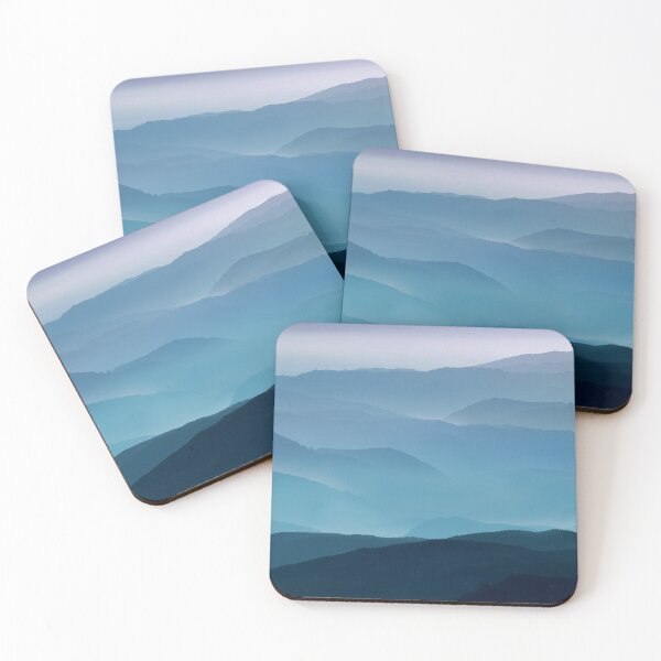 Item preview, Pastel Blue Aesthetic-mountain view sunset designed and sold by looklock.