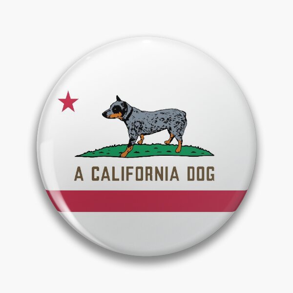 Artikelvorschau, Ein California Dog (ACD) Rinderhund Heeler auf California Flag entworfen und verkauft von sidehustledog.