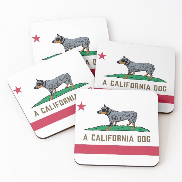 Item preview, A California Dog (ACD) Cattle Dog Heeler on California Flag designed and sold by sidehustledog.