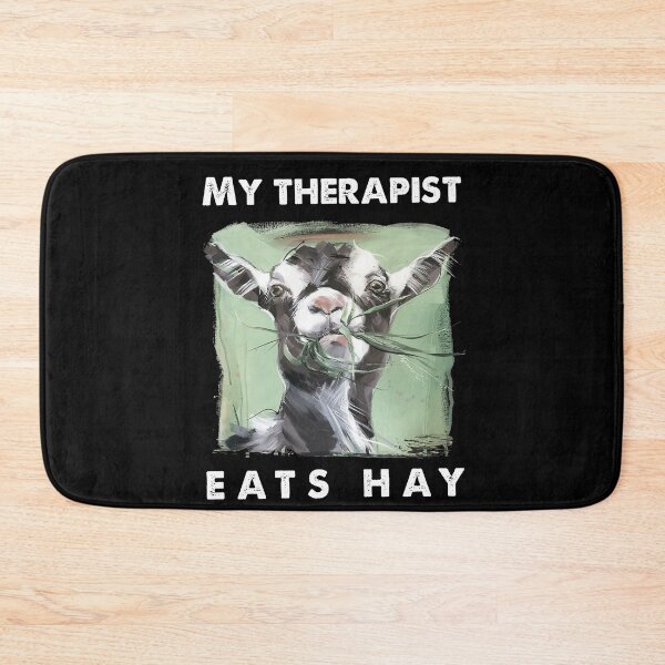 Item preview, Goat My therapist eats hay  designed and sold by HerbertFerguson.