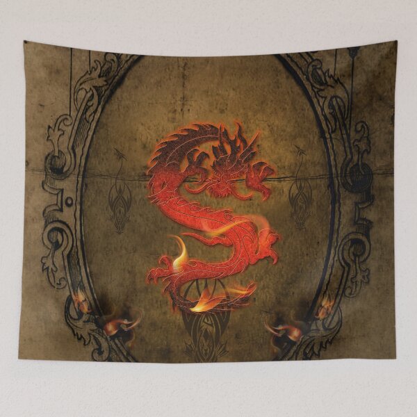 Item preview, Wonderful asian dragon with flames designed and sold by nicky2342.