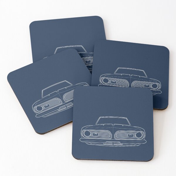 Item preview, 1969 Barracuda - front stencil white designed and sold by mal-photography.
