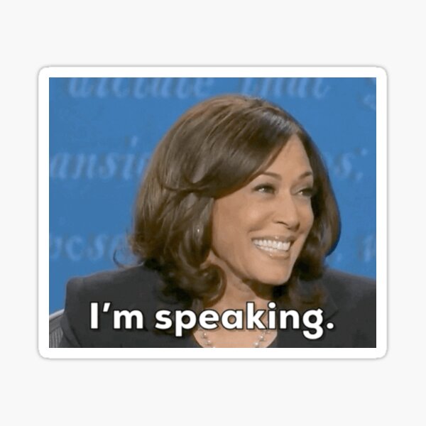 kamala harris debate i'm speaking Sticker