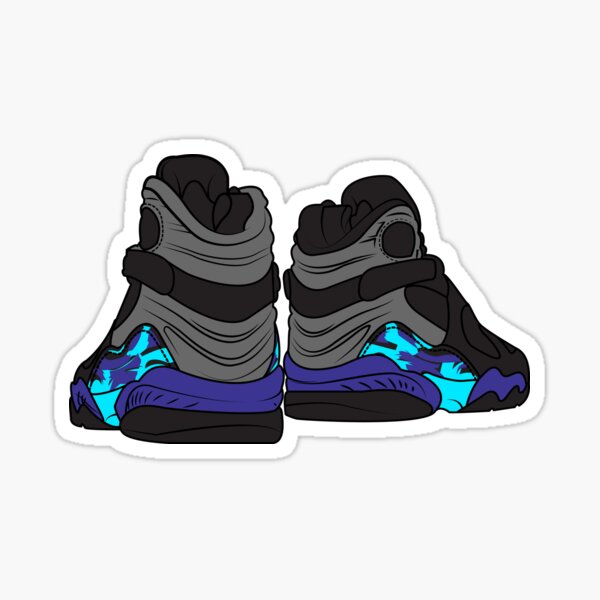Aqua 8s Sticker