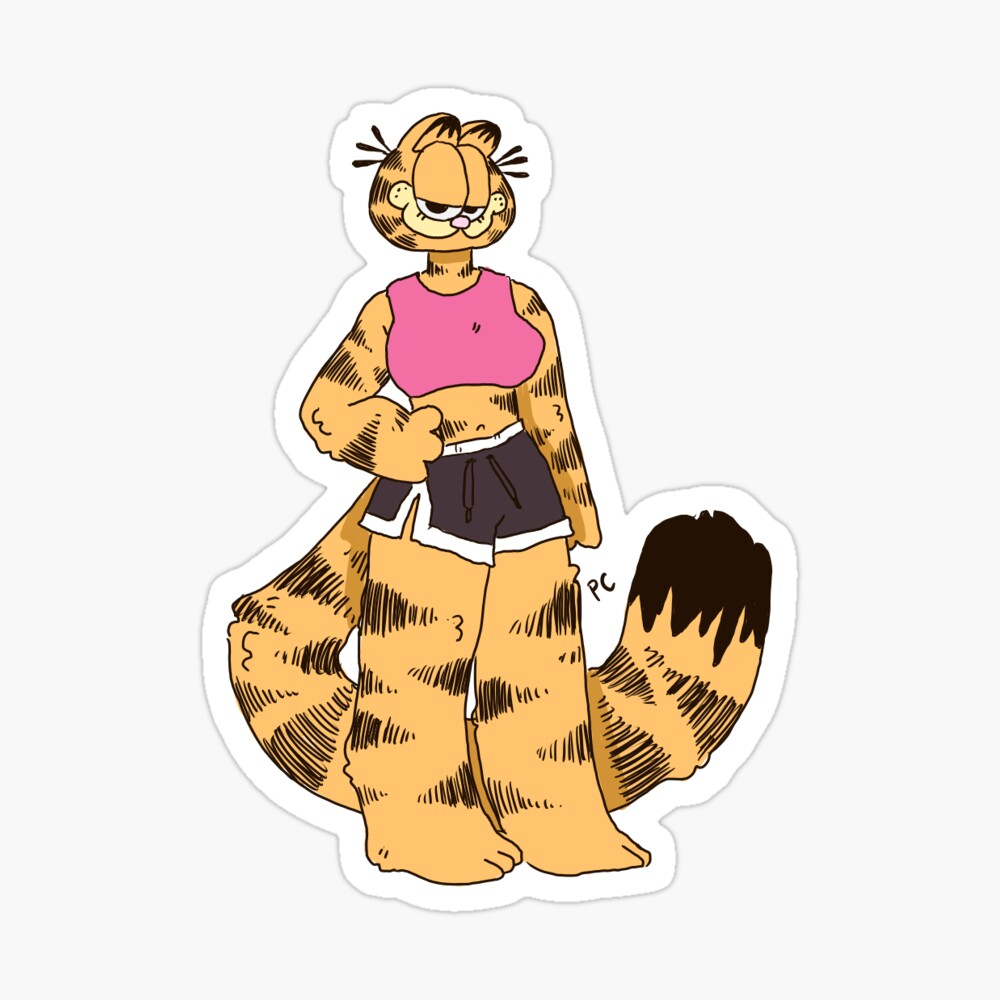Thicc Garfield  Pin for Sale by sproutpeebs | Redbubble