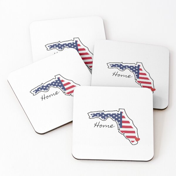 Item preview, Patriotic Florida Home - Silhouette - American flag - Home - Miami - Florida designed and sold by Ausome  Behavior.