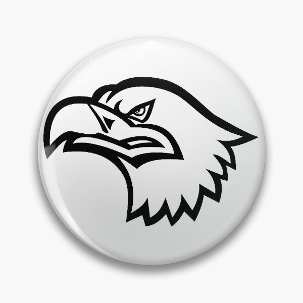 Item preview, Head of a Eurasian Sea Eagle or Gray Sea Eagle Side View Mascot Black and White designed and sold by patrimonio.