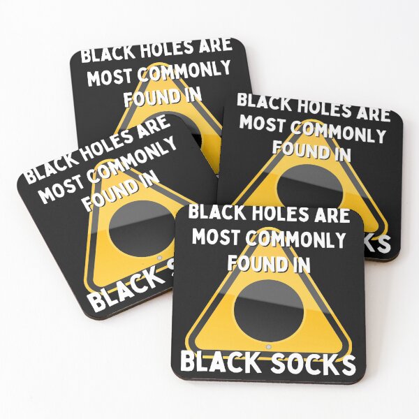 Item preview, Black Holes Statement Socks Clothing Galaxy Joke designed and sold by Two Left Hands Design.