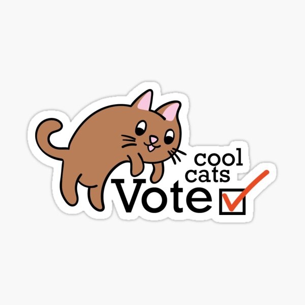 Cool Cats Vote Sticker